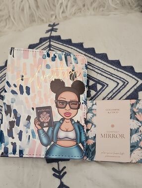Adventure Passport Cover with Illustrated Traveler